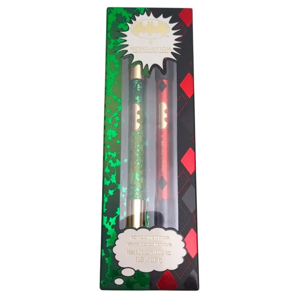 Revolution X Batman Poison Ivy Harley Quinn Makeup Bag Palette Lip Liner Set 7
